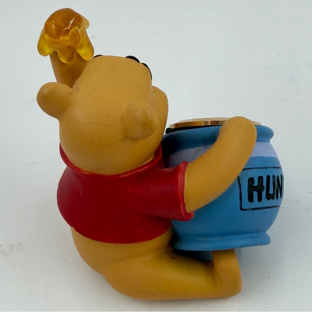 Vintage Disney Winnie the Pooh Clock Figurine w/Honey Pot by Fantasia - 3” Tall - Picture 4 of 5